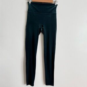 Spanx Dark Green Velvet Leggings